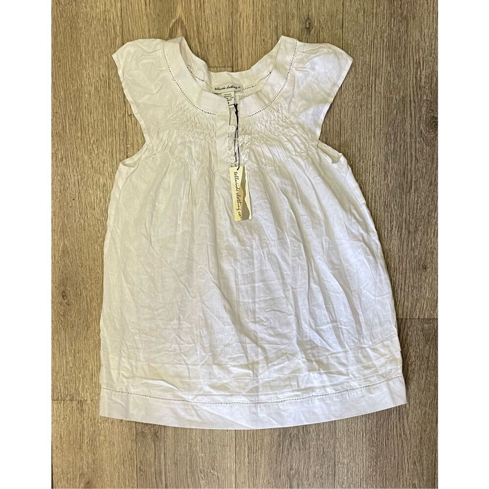 Telluride Clothing Co. White Baby Doll Top Medium New